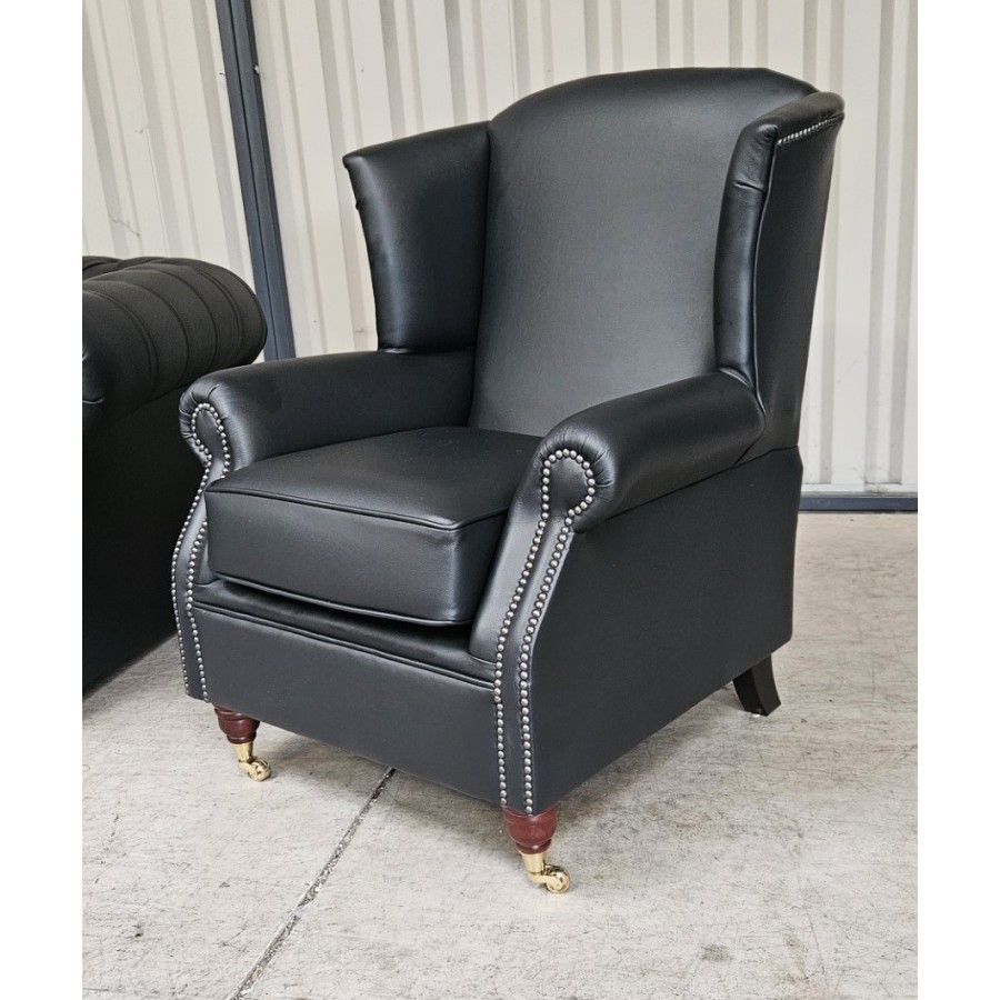 Chesterfield Fireside Chair Black